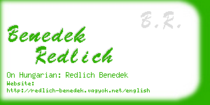 benedek redlich business card